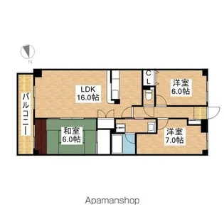 エストマール川名【3階】の間取り