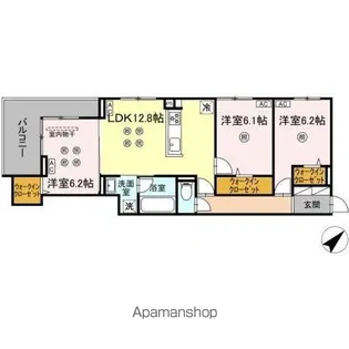 ウィンザーコート金田西【2階】の間取り