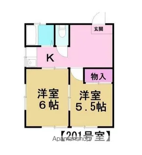 KCMハイツ【2階】の間取り