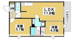 プレステージ14番館【702号室】の間取り