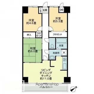 エスポワール辻【705号室】の間取り