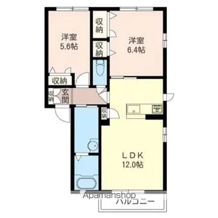 レ・クラヴィエ A【2階】の間取り