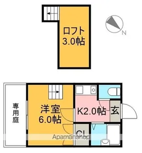 ホワイトパレス【1階】の間取り