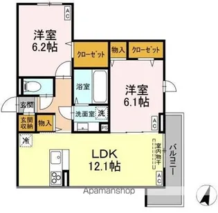 ビューテラスⅡ【3階】の間取り