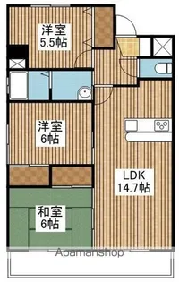 ボヌール文京【3階】の間取り