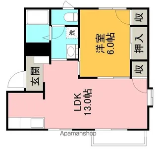 フレグランス関【201号室】の間取り