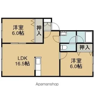 レストはまなす中野通【2階】の間取り