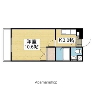 ヴィルグランコウコク【1階】の間取り