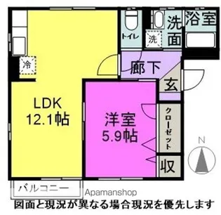 アンシャンテKOMATSUⅡ【2階】の間取り