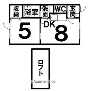 アーバンエクセレントⅡ【205号室】の間取り