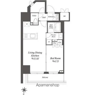 AIFLAT文京本駒込【9階】の間取り