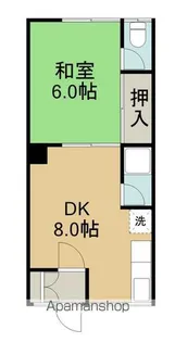 湯浜第2桧荘【2階】の間取り