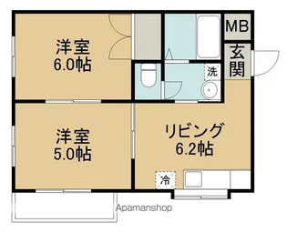ワコーレ矢部【4階】の間取り