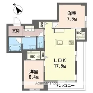 ミラソーレ【203号室】の間取り