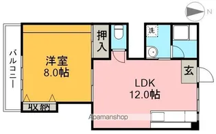 比島セブンコーポ【3階】の間取り