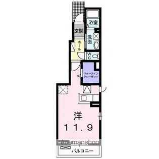 グラーベン福泊【1階】の間取り