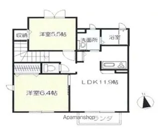 フォーレストタウンⅠ【205号室】の間取り