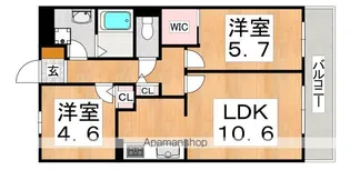 シャーメゾン住吉【2階】の間取り