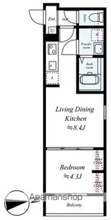 GRADUS拝島【1階】の間取り