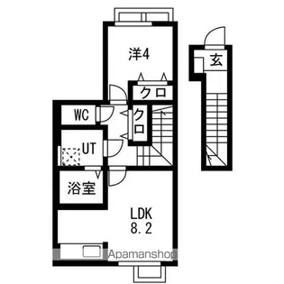 GRANDIR城北【206号室】の間取り