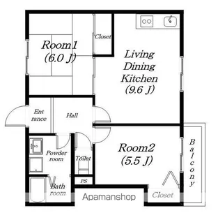 メゾンソレーユ【2階】の間取り
