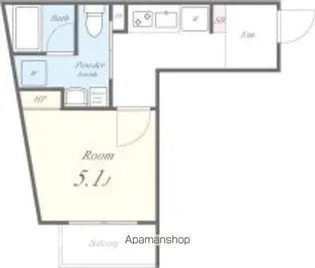 ランドヴィル千住柳町【3階】の間取り