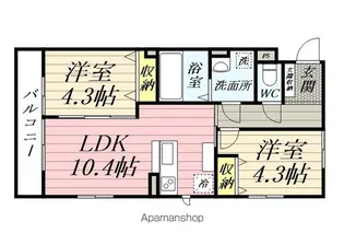 パークサイド上末吉【301号室】の間取り