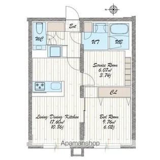 quador noie 池下【3階】の間取り