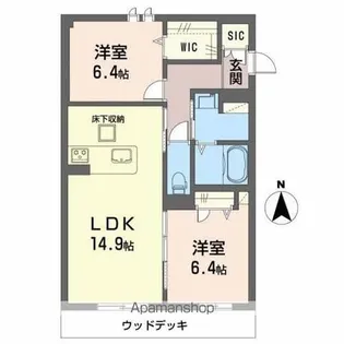 SHAMAISON CIEL【1階】の間取り