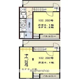 QUONS PRAYER【2階】の間取り