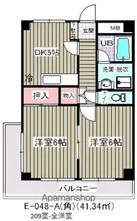 第2レクコーポ舞浜(E−048)【2階】の間取り