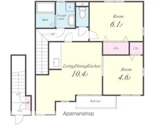 アジュールB【2階】の間取り