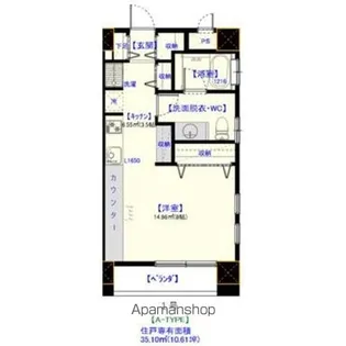 QUINZE LIEU【501号室】の間取り