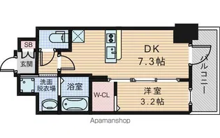 エステムコート新大阪XVIIベイス【8階】の間取り