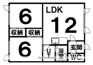 アルプス1号【102号室】の間取り