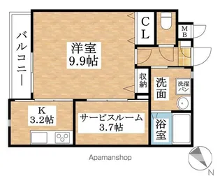 ザ・シーン杉山Ⅳ【102号室】の間取り