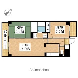 エストマール川名【3階】の間取り