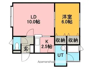 ル・ショコラ【103号室】の間取り