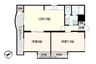 アシスト第6盛岡マンション【501号室】の間取り