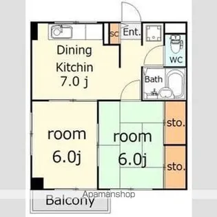 サンハイムKAZU【2階】の間取り