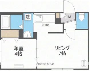 カーザフェリス平岸【205号室】の間取り