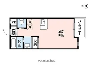 GALLERY EL−DORADO【203号室】の間取り