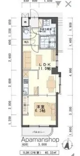 しゃとれ旭ヶ丘通り【2階】の間取り