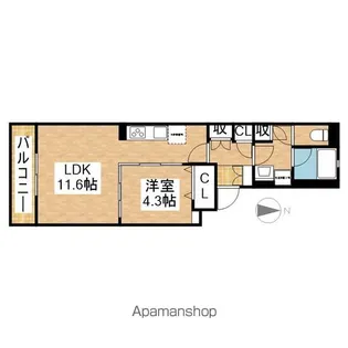 NODE プラス TSURUMAI【1階】の間取り