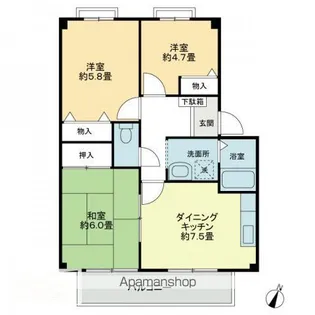 フォブール竹峰A【2階】の間取り