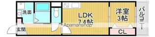 フィーリックス大楠Ⅱ【103号室】の間取り