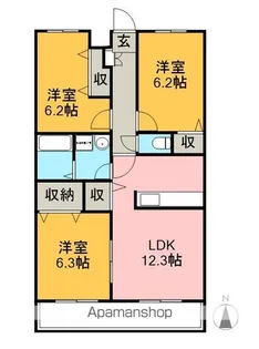 プライベート・フォレスト【2階】の間取り