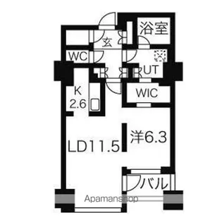 プライムメゾン大通公園【4階】の間取り