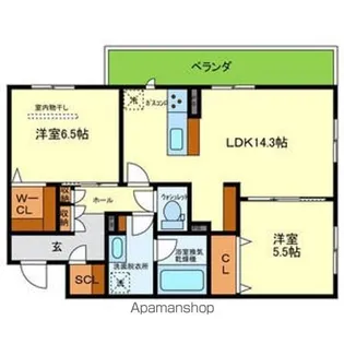 Casa Felice UNOBE 【2階】の間取り