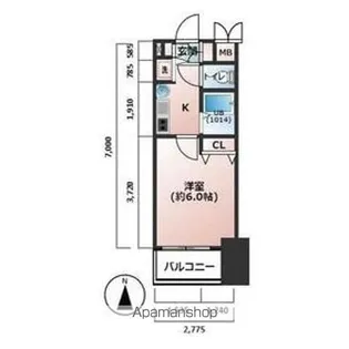 プレサンス桜通アベニュー【202号室】の間取り